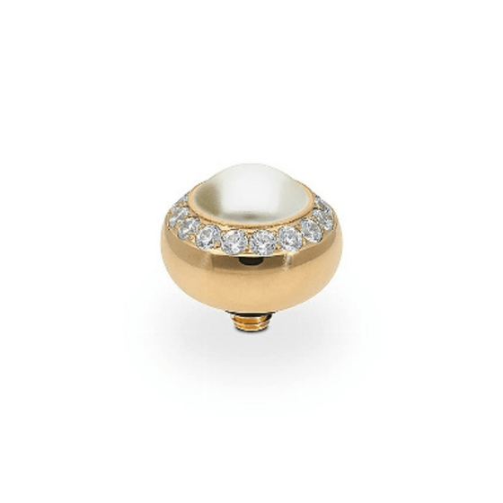 Qudo Tondo Deluxe 10mm Gold Topper - Cream Pearl