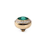 Qudo Tondo Deluxe 10mm Gold Topper - Emerald