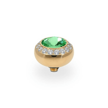 Qudo Tondo Deluxe 10mm Gold Topper - Peridot