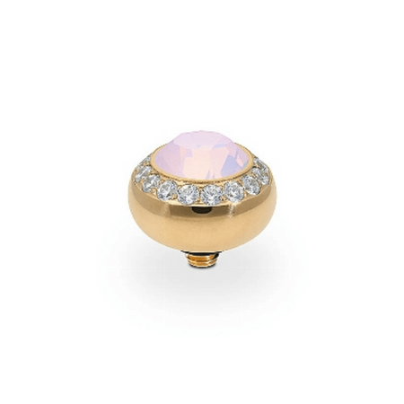 Qudo Tondo Deluxe 10mm Gold Topper - Rose Opal