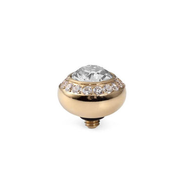 Qudo Tondo Deluxe 10mm Gold Topper - Silver Patina