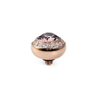 Qudo Tondo Deluxe 10mm Rose Gold Topper - Amethyst