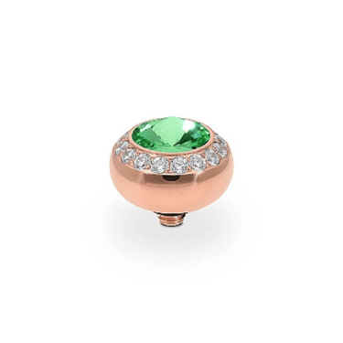 Qudo Tondo Deluxe 10mm Rose Gold Topper - Peridot