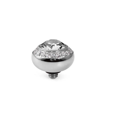 Qudo Tondo Deluxe 10mm Silver Topper - Crystal