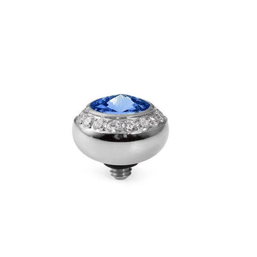 Qudo Tondo Deluxe 10mm Silver Topper - Sapphire