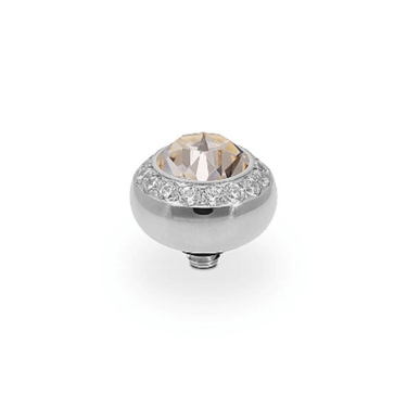 Qudo Tondo Deluxe 10mm Silver Topper - Rose Opal