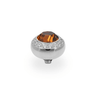 Qudo Tondo Deluxe 10mm Silver Topper - Smoked Topaz