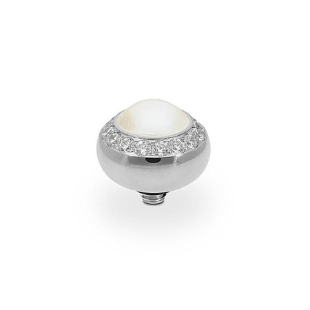 Qudo Tondo Deluxe 10mm Silver Topper - White Pearl