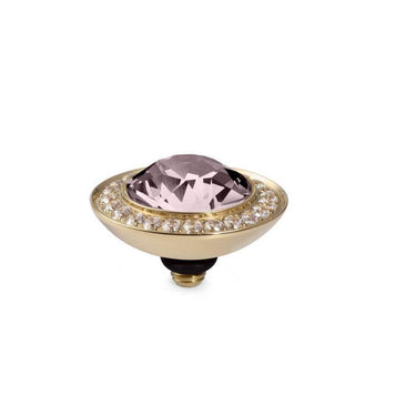 Qudo Tondo Deluxe 13mm Gold Topper - Lt Amethyst