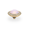 Qudo Tondo Deluxe 13mm Gold Topper - Rose Opal