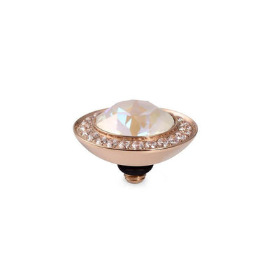 Qudo Tondo Deluxe 13mm Rose Gold Topper - Light Grey Delite