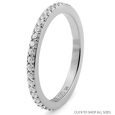 Qudo Fine Eternity Ring - Silver