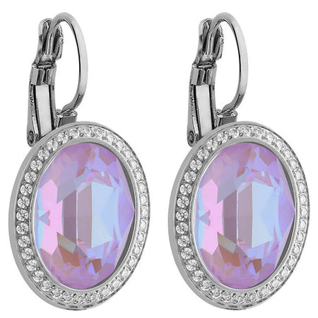 Qudo Tivola Silver Drop Earrings - Lavender Delite