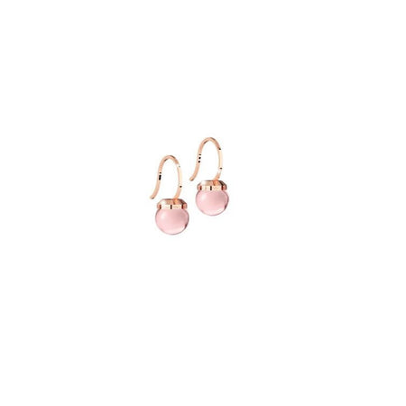 Rebecca Rose Gold Hollywood Drop Earrings - Pink Hydrothermal