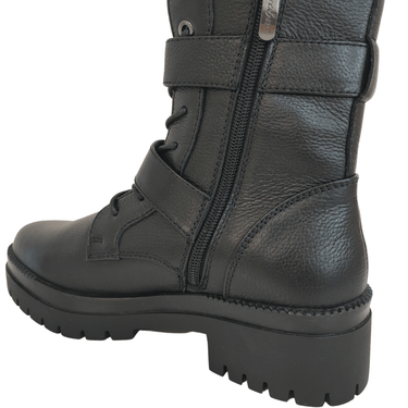 Regarde Le Ciel Olga Black Leather Biker Boots