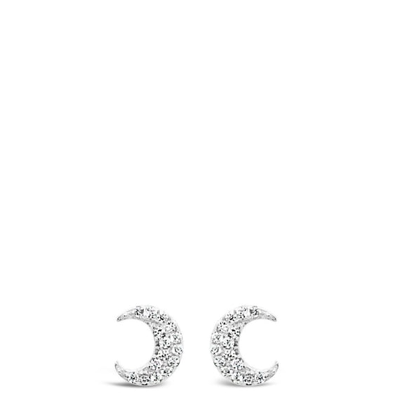 Absolute Sterling Silver Moon Earrings SE131SL