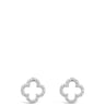 Absolute Sterling Silver Clover Earrings SE132SL