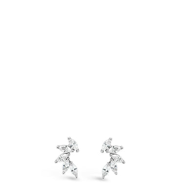 Absolute Sterling Silver Floral Earrings SE171SL