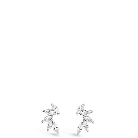 Absolute Sterling Silver Floral Earrings SE171SL