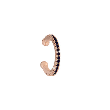 Rebecca Rose Gold & Black FIne Pave Cuff