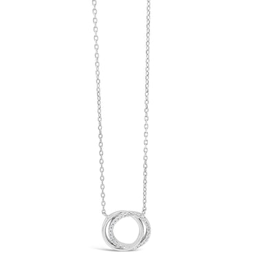 Absolute Sterling Silver Linked Circle Necklace SP152SL