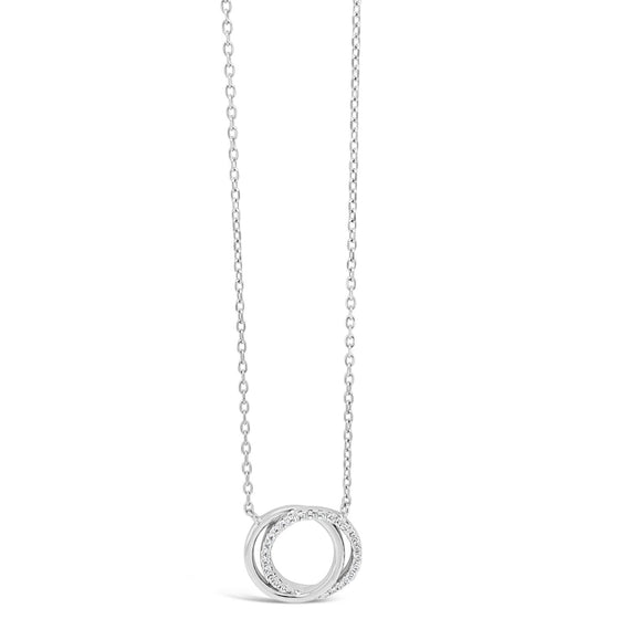 Absolute Sterling Silver Linked Circle Necklace SP152SL