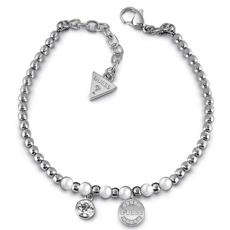 Guess Uptown Chic Silver Bead Bracelet
