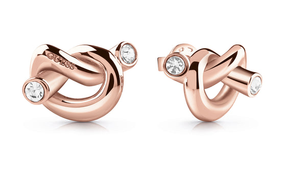 Guess Knot Rose Gold Earrings