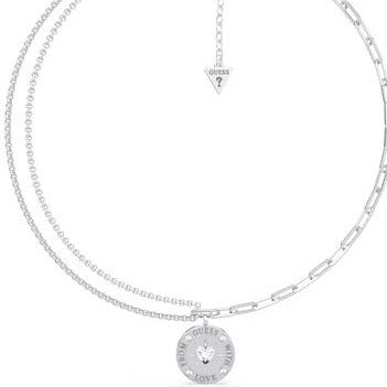 Guess From Guess With Love Silver Necklace 