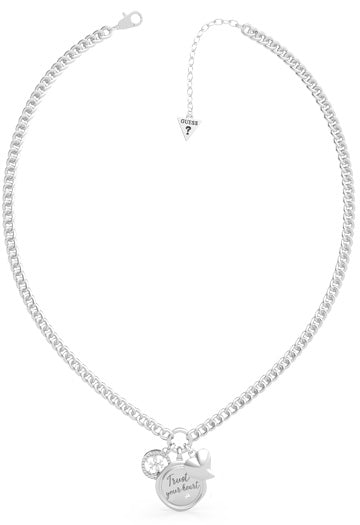 Guess My Feelings Silver Necklace UBN70038