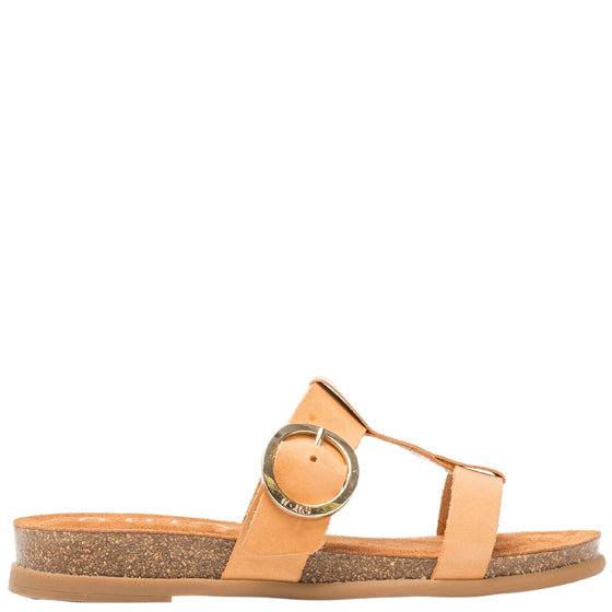 Unisa Flat Leather Sandals - Tan