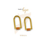 Vurchoo Africa Resin & Gold Stud Earrings