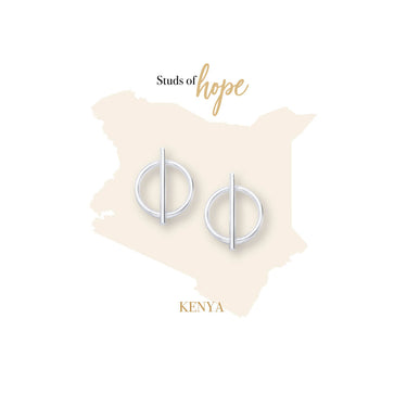 Vurchoo Africa Silver Circle Stud Earrings