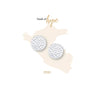 Vurchoo Latin America Hammered Disc Silver Stud Earrings