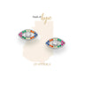 Vurchoo Latin America Rainbow Eye Silver Stud Earrings