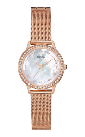 Guess Chelsea Rose Gold Mesh Watch