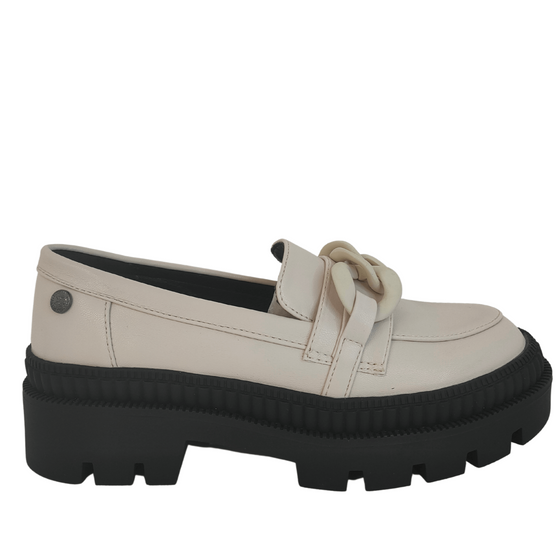 XTI Cream Chunky Loafers