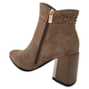 XTI Taupe Block Heel Ankle Boots
