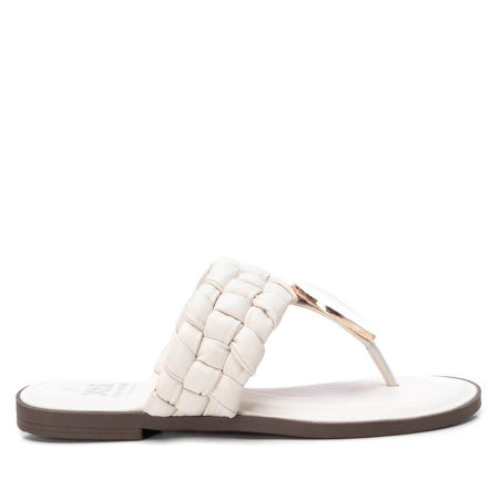 XTI White Toe Post Sandals