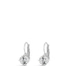 Absolute Classic Silver & Solitaire French Hook Earrings - Small