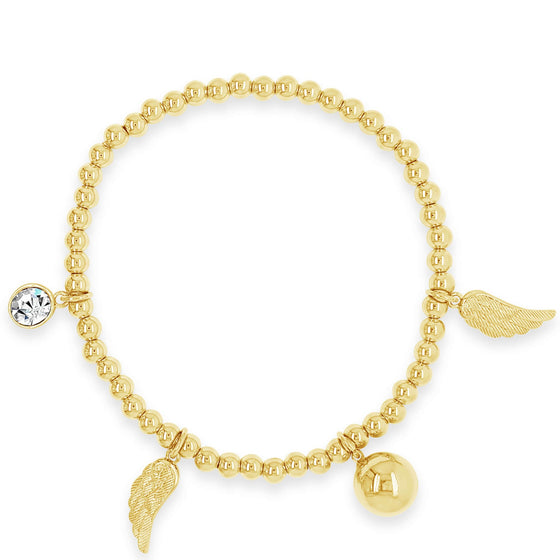 Absolute Feather Bead Bracelet - Gold