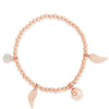 Absolute Feather Bead Bracelet - Rose Gold & White Opal