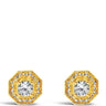 Absolute Gold Art Deco Stud Earrings