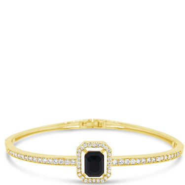 Absolute Gold Black Square Pendant Bangle