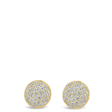 Absolute Gold Button Stud Earrings