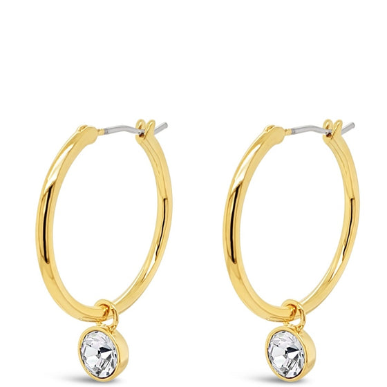 Absolute Gold Charm Hoop Earrings