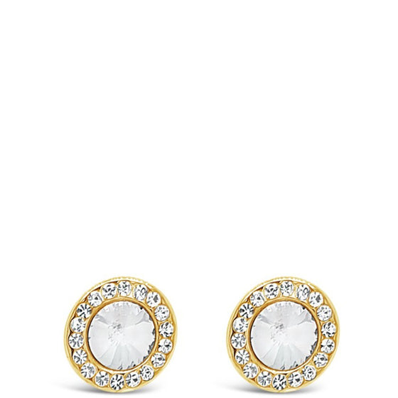 Absolute Gold Circle Stud Earrings