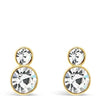 Absolute Gold Crystal Duo Stud Earrings