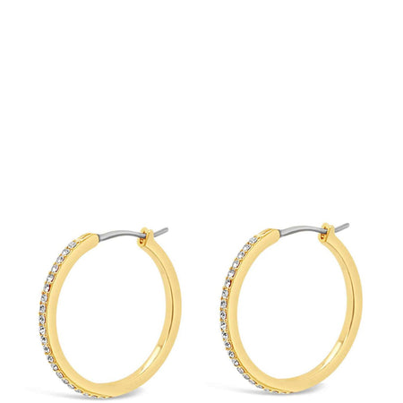 Absolute Gold Crystal Large Hoop Earrings