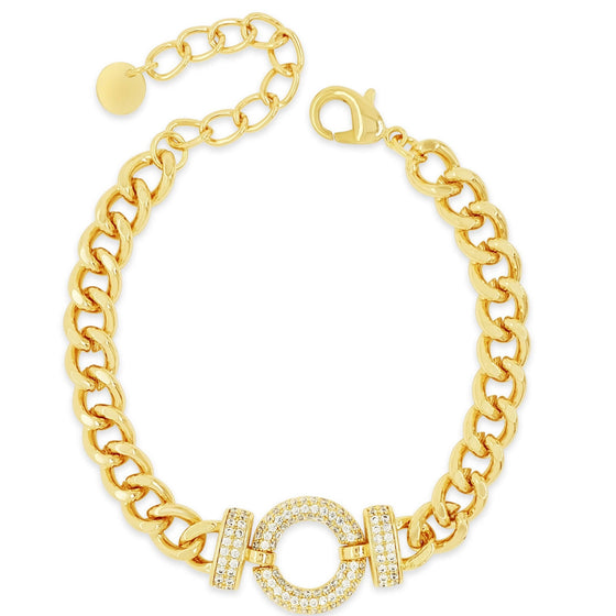 Absolute Gold Curb Chain Link Bracelet